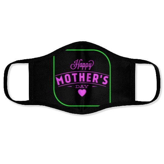 Vibrant Mother's Day Greeting Face Masks