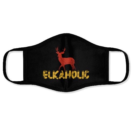 Elk Hunting Elkaholic Hunters Face Masks