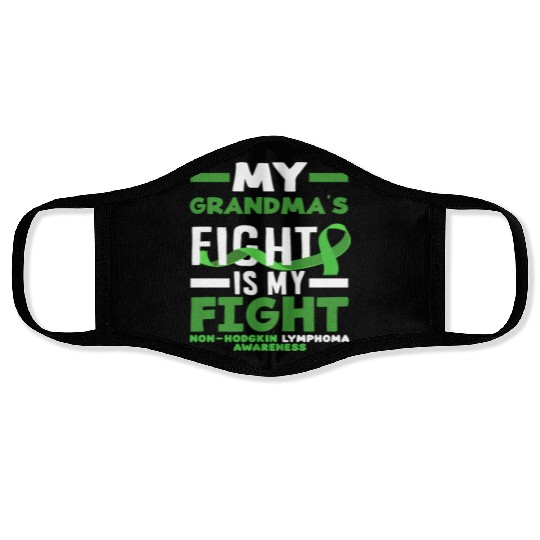 Non-Hodgkin Lymphoma Awareness My Grandma Fight Face Masks