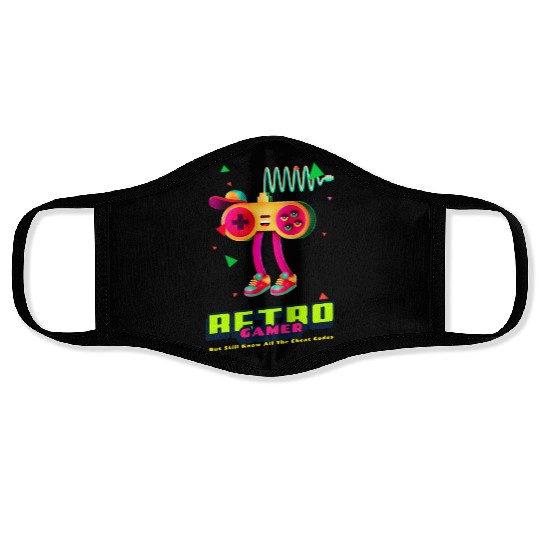Retro Gamer But still know all the cheat codes Face Masks