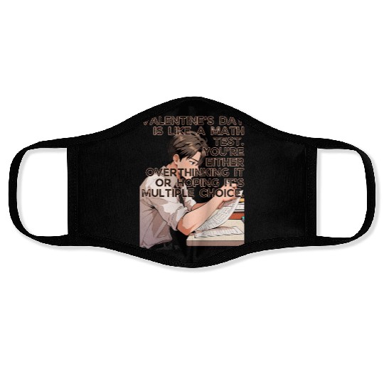 Valentines Math Test Overthinking Multiple Choice Face Masks