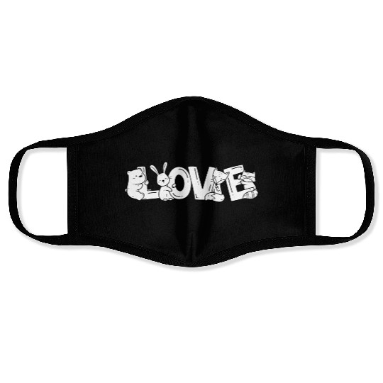 Valentines Day, Valentine Retro Face Masks