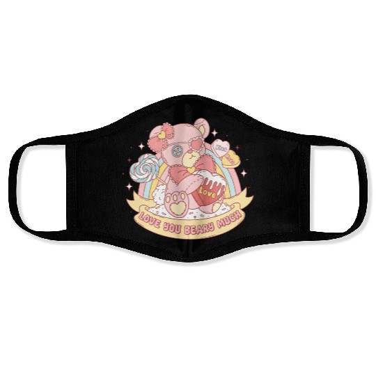 Love You Beary Much Face Masks