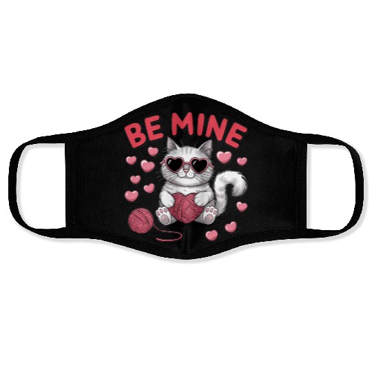 Be Mine Valentine Trendy Funny Vintage Face Masks
