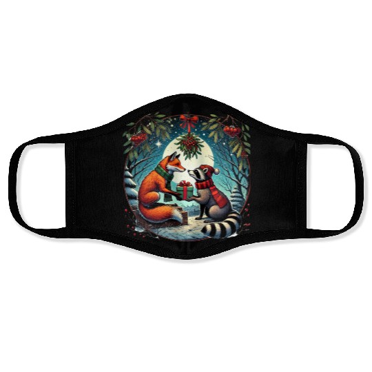 Fox and Raccoon Gifts - Christmas Gifts Face Masks