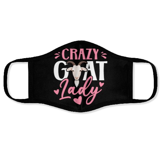 Crazy Goat Lady Goat Lovers Goat Family Farmer Face Masks