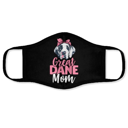 Great Dane Mom Dog Lover Dog Mom Face Masks