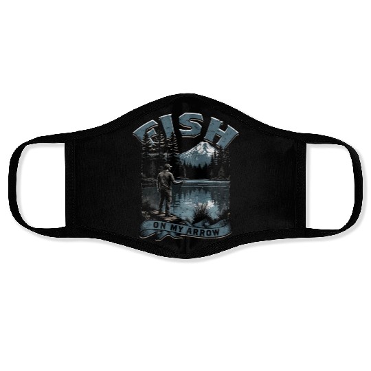 Bowfishing Bowfisher Fish On My Arrow Face Masks