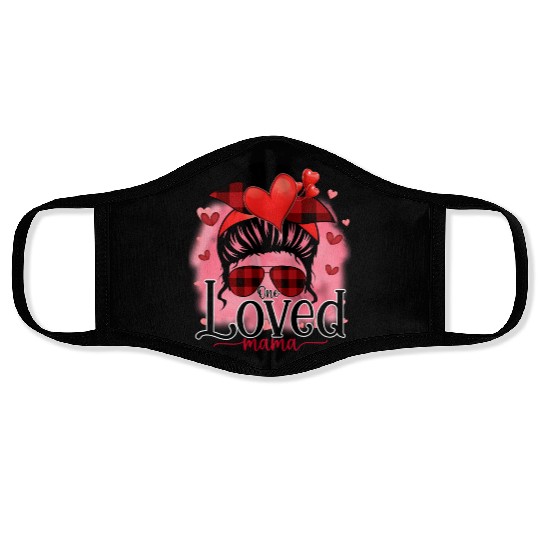 One Loved Mama, Valentines Retro, Valentines Day Face Masks