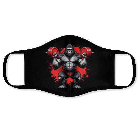 Gorilla Power Lifting Design Face Masks