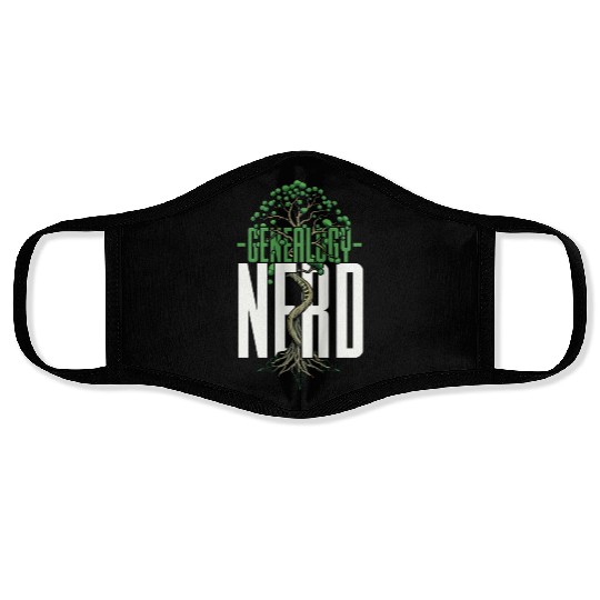 Genealogy Nerd Genealogist Ancestry Face Masks