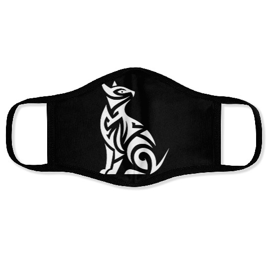 T Tattoo Cats With Powerful Patterns Face Masks