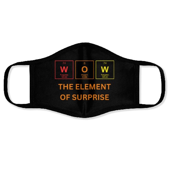 THE ELEMENT OF SURPRISE Face Masks