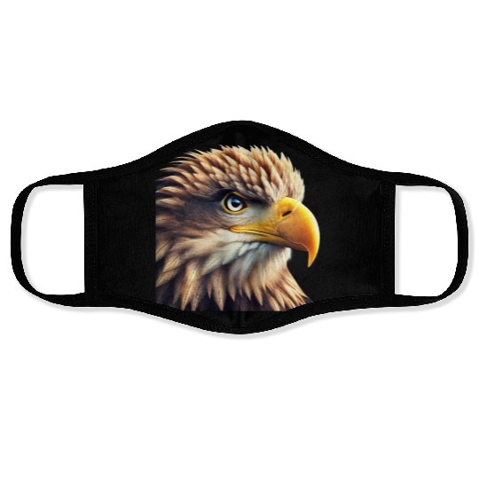 The eagle logo symbolizes strength Face Masks