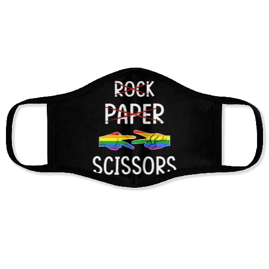 LGBTQ Lesbian Rock Paper Scissors Face Masks