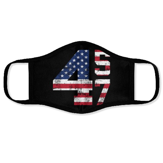 45 47 President Donald Trump Face Masks