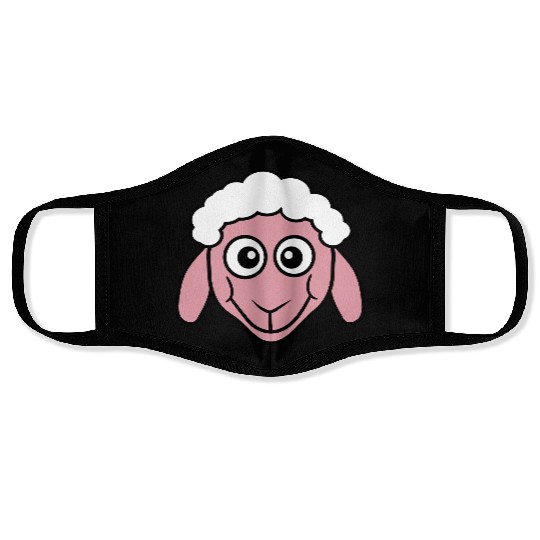 Sheep Face Head Cute Small Baby Lamb Sweet Comic Face Masks