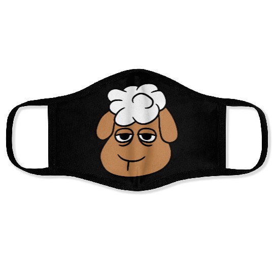 Sheep Tired Bored Empty Look Head Face Unhappy Sad Face Masks
