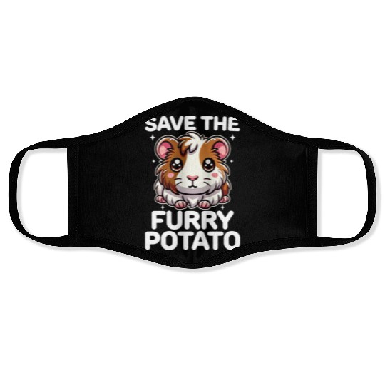 Save the Furry Potato Funny Guinea Pig Cute Kawaii Face Masks