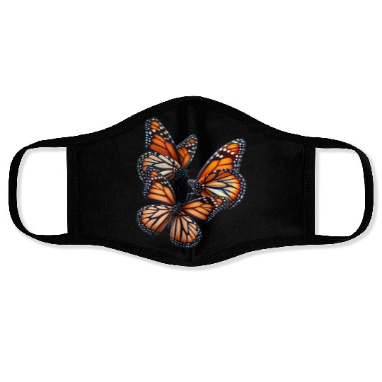 Monarch Butterflies Butterfly Lover Lepidopterist Face Masks