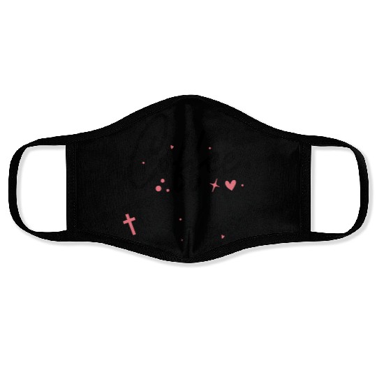 Coffee cures Jesus saves Face Masks