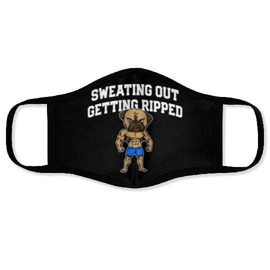 Sweating Out Getting Ripped Workout Player Gym Face Masks