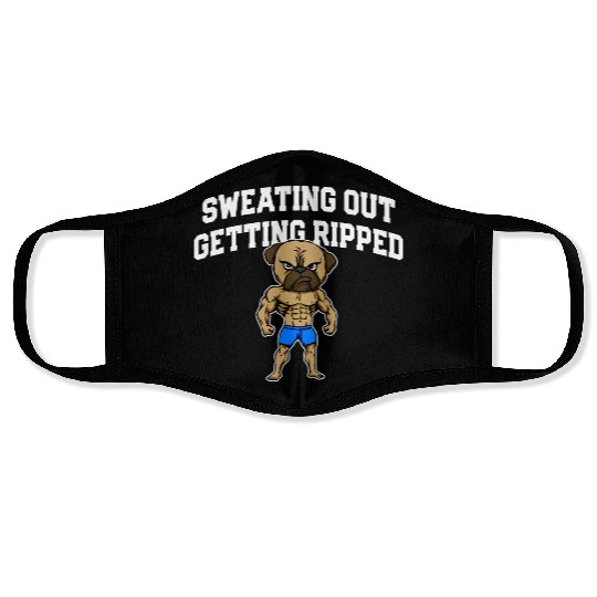 Sweating Out Getting Ripped Workout Player Gym Face Masks