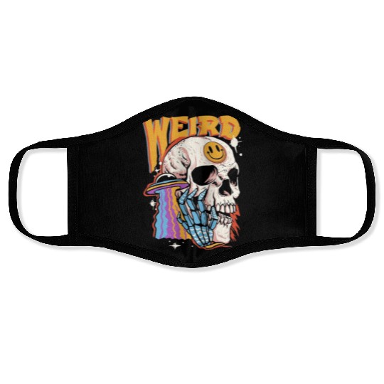 weird vibes Face Masks
