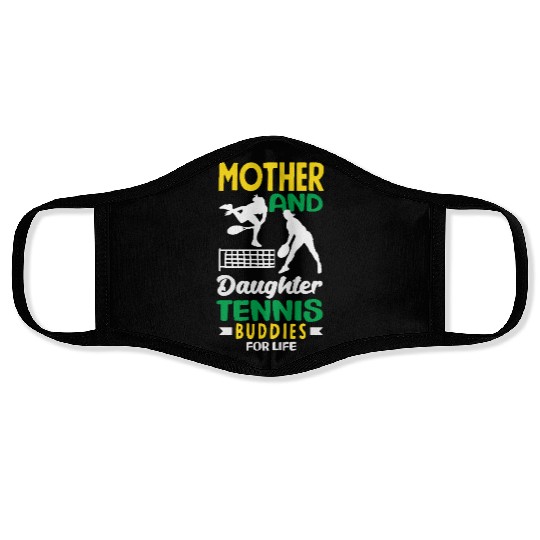 Mother And Daughter Tennis Buddies Face Masks