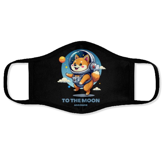 Shiba Inu Space Explorer Face Masks