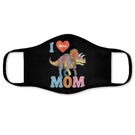 Ceratopsian Mom, gifts for mummy Face Masks