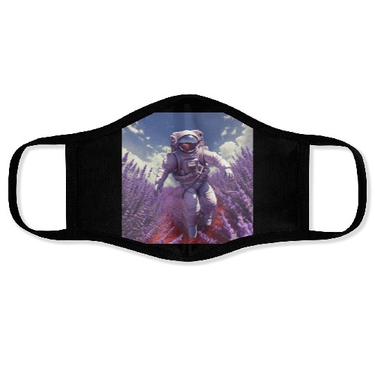 post nuclear lavender farmer Face Masks