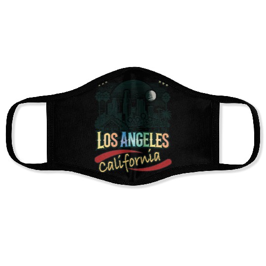 Beautiful design gift idea Los Angeles California Face Masks
