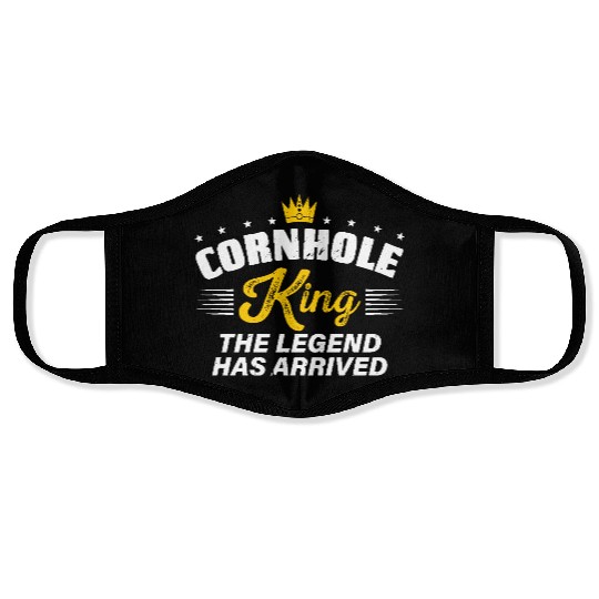 Cornhole King THE LEGEND HAS ARRIVED Cornhole Gift Face Masks
