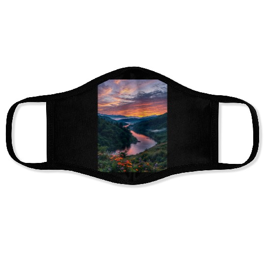 Twilight Riverbend Face Masks