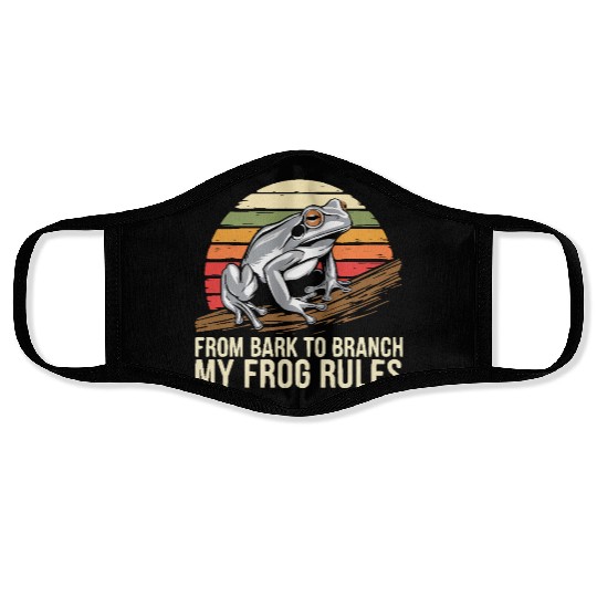 Gray Tree Frog Lover Animal Amphibian Froggy Toad Face Masks