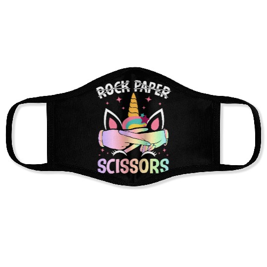 Funny Lesbian Pride LGBTQ Rock Paper Scissors Face Masks