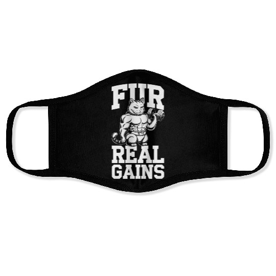 Bodybuilding Cat Fitness Workout Gym Instructor Face Masks