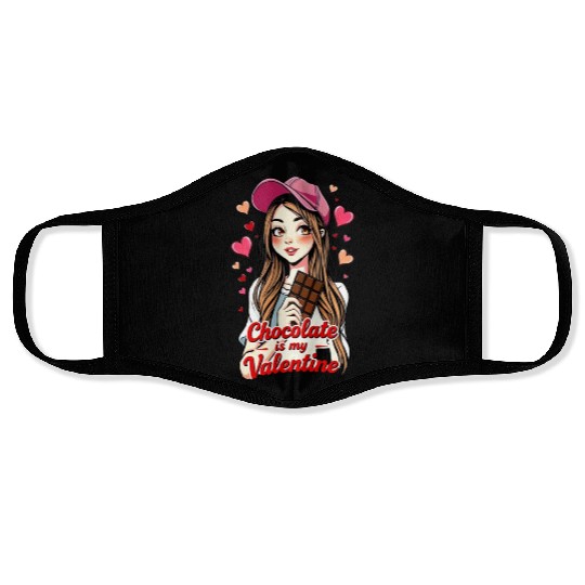 Chocolate - is my Valentine Face Masks