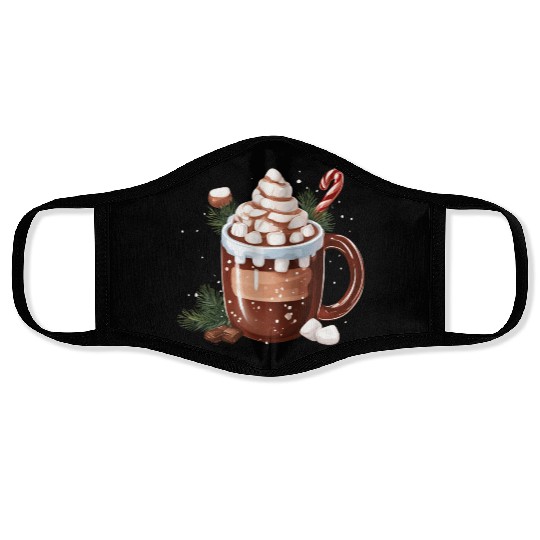 Festive Hot Chocolate with Marshmallows Face Masks