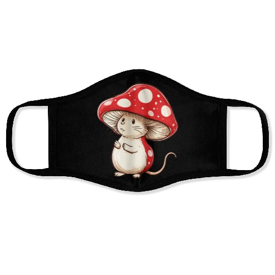 Mushroom Mouse Funny Animal And Mushroom Face Masks