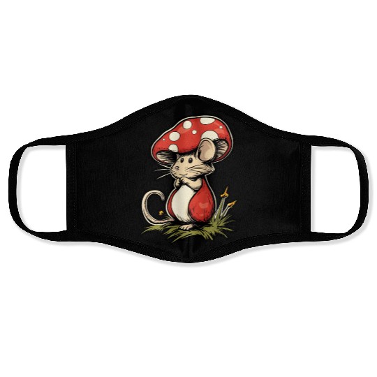 Mushroom Mouse Funny Animal And Mushroom Face Masks
