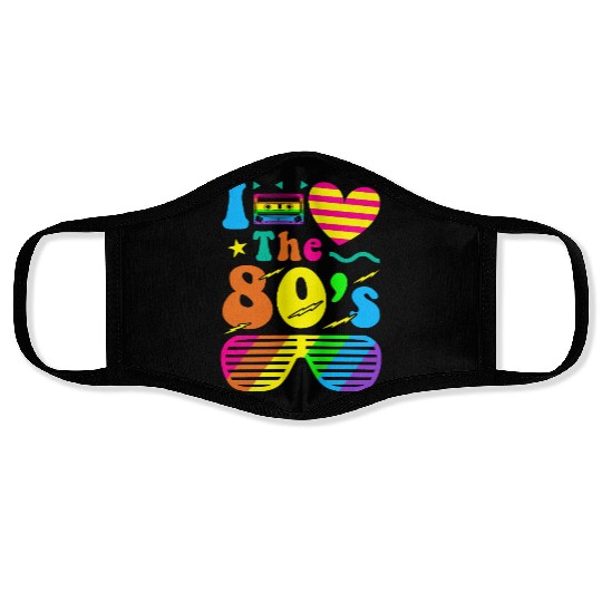 Retro 80s Style design – Perfect for Nostalgia Fa Face Masks