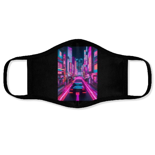 Synthwave 3 Face Masks