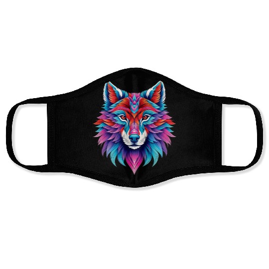 Wolf head 21 Face Masks