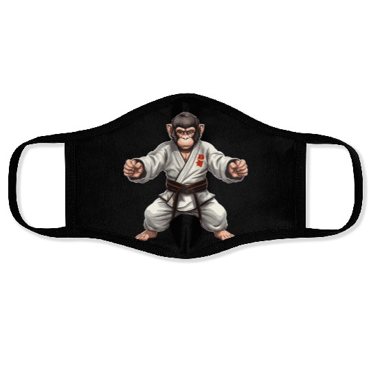 Karate Judo Monkey Chimpanzee Martial arts Face Masks