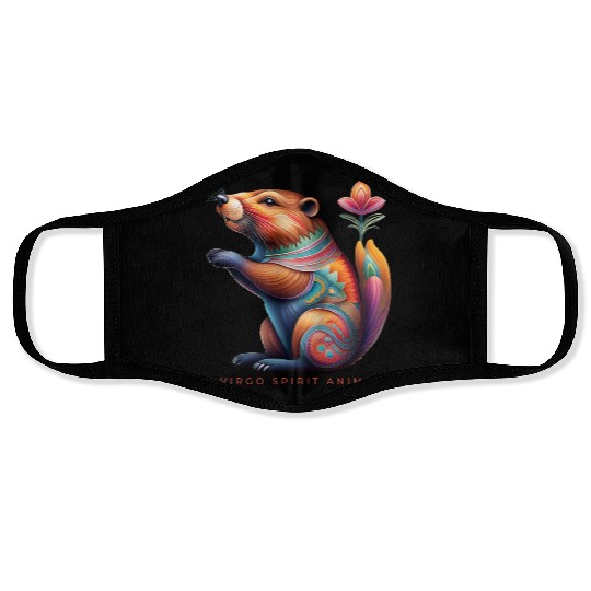 Virgo Spirit Animal Beaver Alebrije Female Face Masks