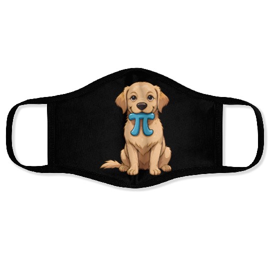 Pi Day Dog With Pi Symbol Math Nerd Face Masks