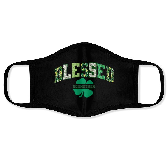 Blessed Godmother St Patricks Day Spring and Summe Face Masks