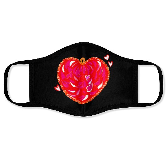 Red Heart Face Masks